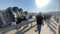 Ankara'da feci kaza! Beton mikseri otomobilin üzerine devrildi