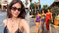 Deren Talu İbiza tatili fotoğraflarıyla sosyal medyayı salladı! Dantelli elbibesi olay oldu