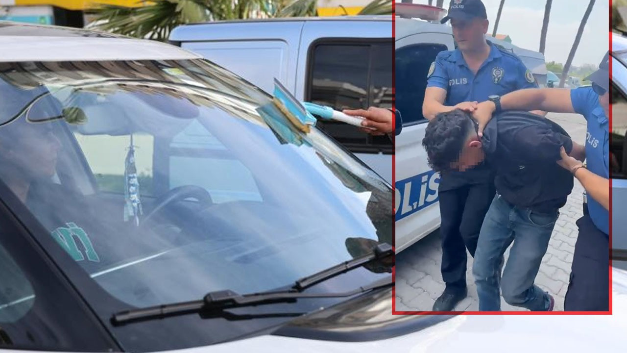 Araçların camını silerken korku saldı! Suç kaydı yaşının 4 katladı…