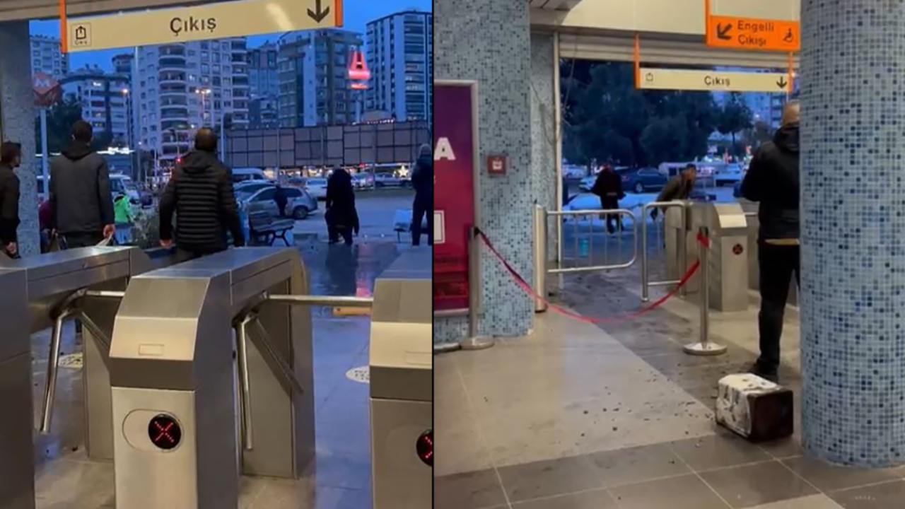 Metro turnikelerinde gerilim! Güvenlik görevlileri ve vatandaşlara saldırdılar