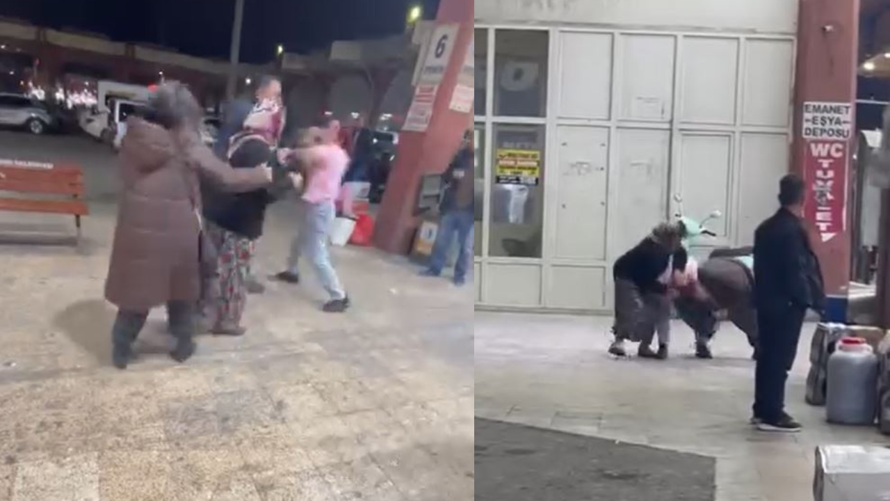 Kadınlar saç saça baş başa birbirine girdi!