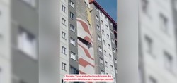Esenler'de facianın eşiğinden dönüldü! Binanın dış cephesi böyle döküldü