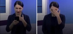 Ermeni spiker, sözde Dağlık Karabağ Cumhuriyeti'nin dağıldığını ağlayarak duyurdu