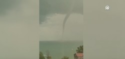 Ordu'da dev hortum! O anlar kamerada