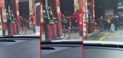 Bursa'da pompacı ile müşteri arasında kavga kamerada