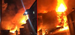 Kocaeli'de geri dönüşüm tesisinde korkutan yangın!