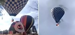 Balon festivalinde korkunç kaza! Alevler içinde kalan sıcak hava balonundan düşen adam feci şekilde can verdi