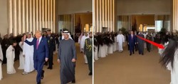 Şaşkınlığını gizleyemedi! Abu Dabi'de Trump'a sıra dışı karşılama