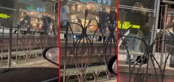 Sultangazi'de tramvay durağında taciz! Şüpheli çevredekiler tarafından tekme tokat dövüldü
