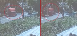 Bursa'da korkunç kaza kamerada! Motosiklet, kamyonun altına böyle girdi