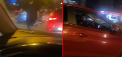 Maltepe’de yol verme tartışmasında ortalık karıştı! Önünü kesti, aracını yumrukladı