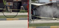 Hatay'da iş yerinin önüne bırakılan valiz büyük panik yarattı! Fünye ile patlatılan valizden bakın ne çıktı