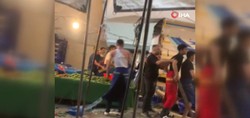 Esenyurt'ta pazarda karıştı! Pazarcılarla müşteri birbirine girdi, kasa ve sopalar havada uçuştu