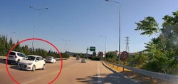 Bursa'da şoke eden anlar! Otobanda ters şeritten ilerleyen sürücü kameraya böyle yansıdı