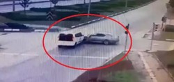 Amasya'da 2’si çocuk 5 kişinin yaralandığı feci kaza kamerada