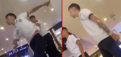 Kocaeli'de AVM'de dehşet anları kamerada! 'Çıkartırsam gırtlağına sallarım'