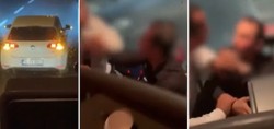 Sultangazi'de otobüs şoförü ile otomobil sürücüsünün kavgası kamerada