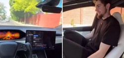Emniyet kemerini takmayınca olanlar oldu! Yeni aldıkları elektrikli araçla hız denemesi yaparken hayatlarının şokunu yaşadılar