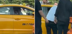 Ankara trafiğinde hareketli dakikalar! Trafikte tartıştığı taksi şoförünü böyle yumrukladı