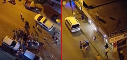 Adıyaman'da iki grup arasındaki taşlı, demirli ve sopalı kavgada ortalık savaş alanına döndü! 10 kişinin yaralandığı kavga kameraya böyle yansıdı