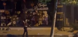 Elazığ’da kadın, bir iş yerine taşla saldırdı! O anlar kameraya böyle yansıdı
