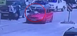 Bolu'da feci kaza kamerada! Yolun karşısına geçmeye çalışan 7 yaşındaki çocuğa otomobil böyle çarptı