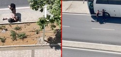 Küçükçekmece'de iki çocuk sokak ortasında tekme tokat darbedildi! Dehşet anları kameraya böyle yansıdı