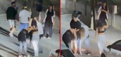 Manisa'da genç kızların kavgası kameraya böyle yansıdı