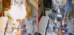 Bir anda alevler içinde kaldı! Cep telefonu tamir esnasında bomba gibi böyle patladı