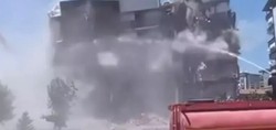 Diyarbakır'da korku dolu anlar! Kontrollü yıkım sırasında 8 katlı bina böyle çöktü