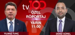 Adalet Bakanı Yılmaz Tunç tv100 Özel Röportaj'a konuk oluyor! Bakan Tunç, merak edilen tüm soruları yanıtlayacak. Özel Röportaj yarın 11'de tv100'de