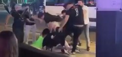 Marmaris'te skandal görüntüler! Mekan çalışanları kadınları darp etti!