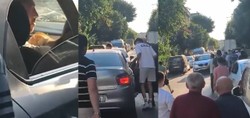 Araçtan çığlıklar yükseldi! Etraftakiler yardıma koştu! 'Yalvarıyorum, sakin ol!'