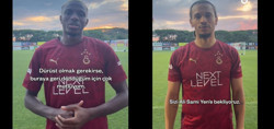Osimhen ve Sane'den mesaj var: "Merhaba Galatasaray taraftarı! Sizi Ali Sami Yen'e bekliyoruz"