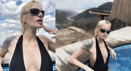 Didem Soydan havuz başından fotoğraf paylaştı. Tepki gösteren takipçisine bomba cevap verdi