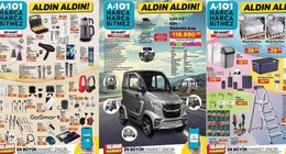 A101 çıldırmış olmalı: 30 Mart kataloğunda bir araba sürprizi daha yaptı. Volta EV1 Elektrikli Araç 119.990 TL, Kiwi Buharlı Kırışık giderici 379 TL, 5'li Banyo Seti 179 TL'den satışa çıkacak