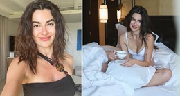 Aşkta aradığını bulamamıştı: Nesrin Cavadzade soluğu tatilde aldı. Leopar desenli mayolu pozlarını peş peşe paylaştı