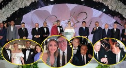 FLAŞ! Aziz Yıldırım, Fatih Terim ve Dursun Özbek bir arada... Yılın düğünü Çorum'da yapıldı. Elif Engin ile Ahmet Emin Ahlatcı hayatlarını birleştirdi
