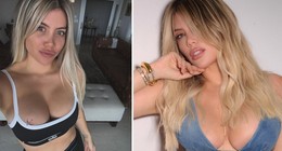 Wanda Nara Kuzey Arjantin'de! Kuzulara süt içirip traktör önünde poz verdi