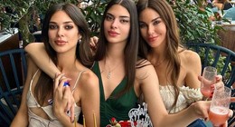 Defne Samyeli ve kızları Deren ile Derin Talu'dan tatil pozları
