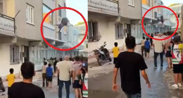 Önce çocuğunu attı sonra kendisi atladı