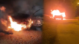 Otomobilindeki yangında feci şekilde can verdi!