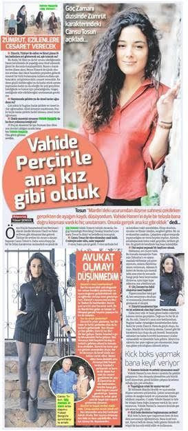 Göç Zamanı dizisinin Zümrüt'ü Cansu Tosun Sözcü'ye konuştu: 'Vahide Perçin’le ana kız gibi olduk'