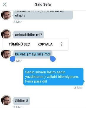 Medyatava'nın 13 Temmuz'da duyurduğu iddia, Said Sefa'nın DM yazışmalarında ortaya çıktı! - Resim : 4