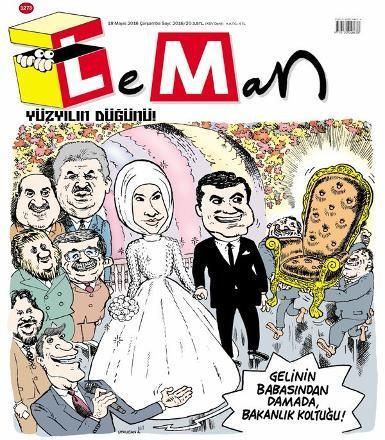 Sümeyye Erdoğan'ın düğünü karikatür dergilerine kapak oldu!