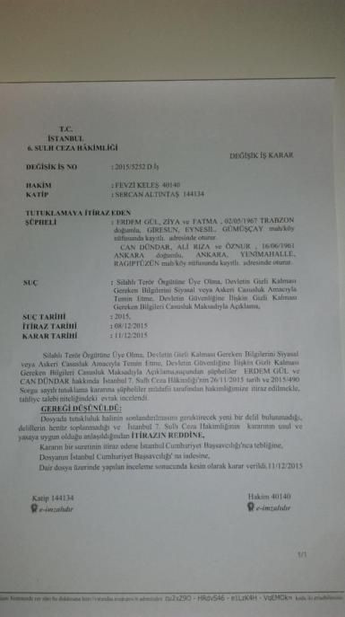 Can Dündar ve Erdem Gül'ün tahliye talebi yine reddedildi!