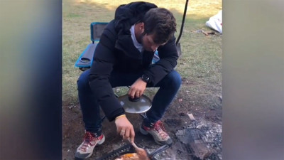 Kıvanç Tatlıtuğ kamp görüntülerini paylaştı