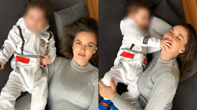 Burak Özçivit - Fahriye Evcen çifti oğulları Karan'ın fotoğrafını paylaştı.