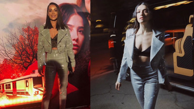 Hazar Ergüçlü Atiye'nin galasındaki kıyafetiyle Fatma Toptaş ile pişti oldu