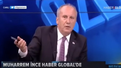 Çılgına döndü! Muharrem İnce yayını terk etti